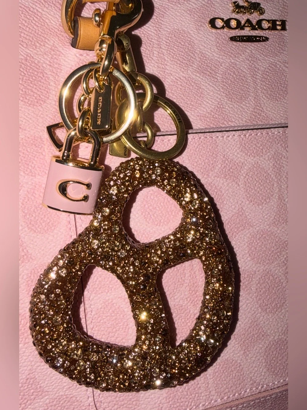 Coach crystal pretzel charm NWT - Picture 1 of 2